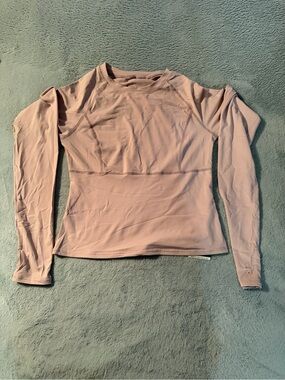 NWT HALARA Long-Sleeve Active Top in Dusty Pink